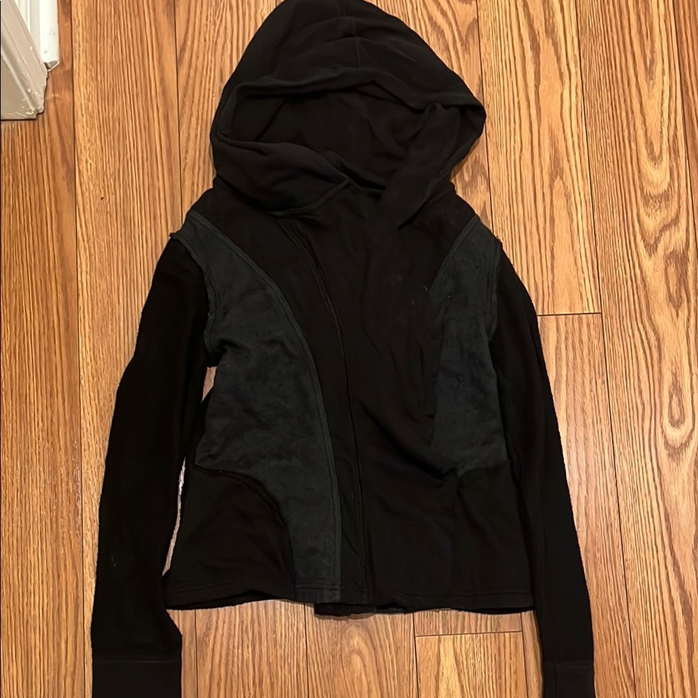 Black with lace Hooded Jacket